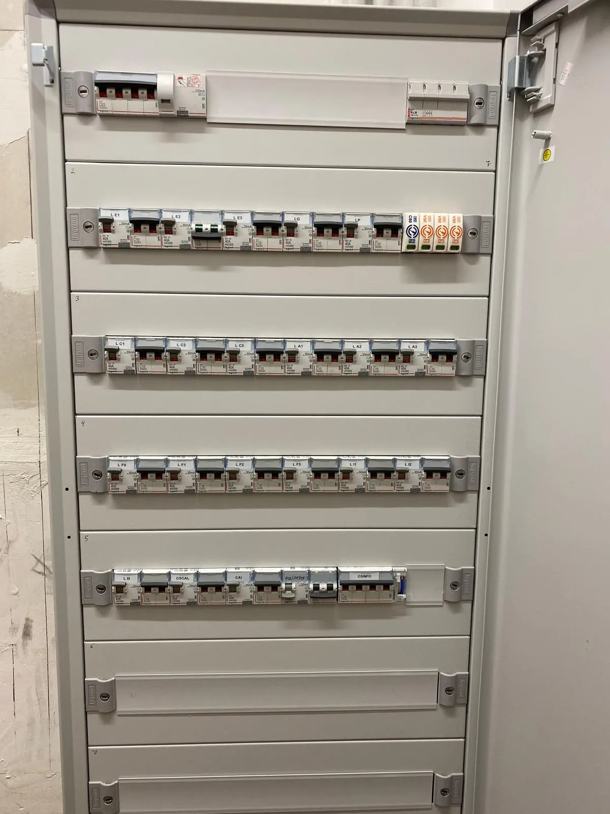 Cuadro eléctrico general con protecciones modulares instalado por Gestel